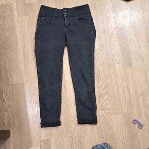 Size 3 Wax Jeans "Butt, I Love You" Black Skinny Jeans.